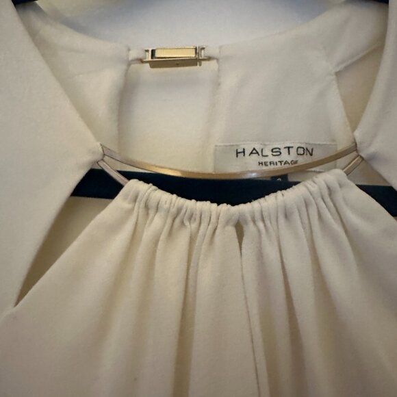 Halston Heritage White Floor Length Dress - Picture 6 of 7